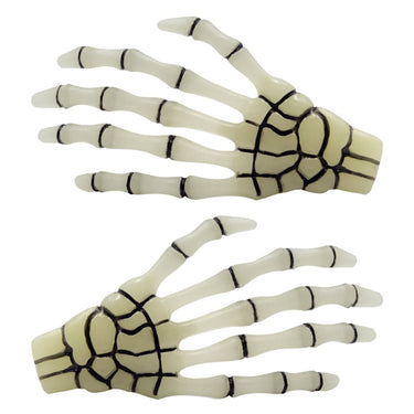 Skeleton Bone Hands Hairslides Glow - Kreepsville